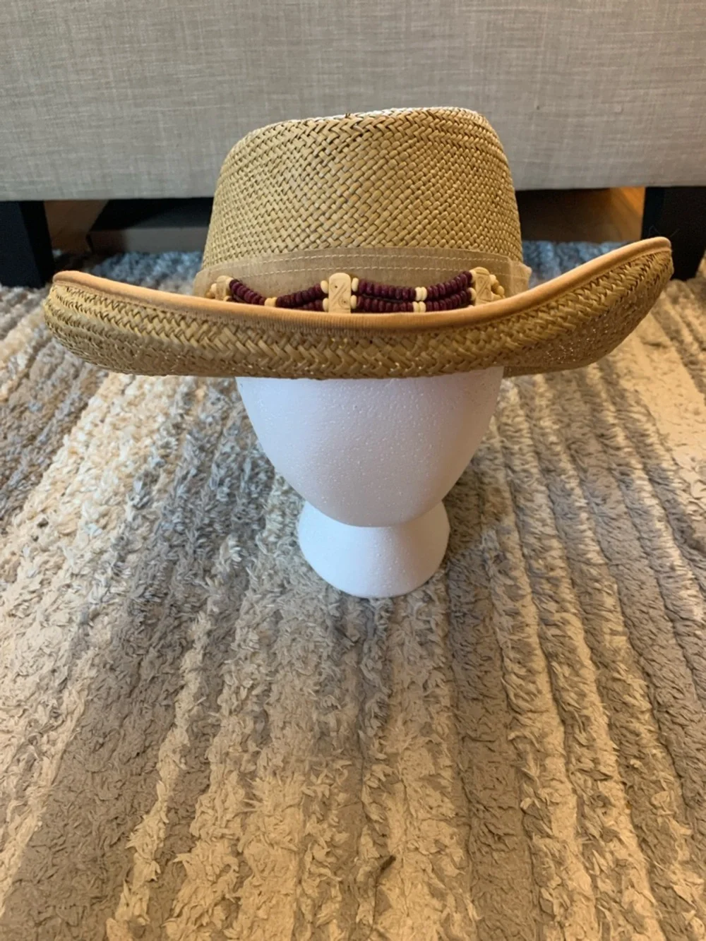 Eric Javits Natural Straw Raffia Sun Hat with Ribbon Band - Picture 5 of 15